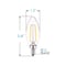Luxrite B11 LED Light Bulbs 4W (40W Equivalent) 400LM 4000K Cool White Dimmable E12 Candelabra Base 12-Pack LR21576-12PK - alternate 8